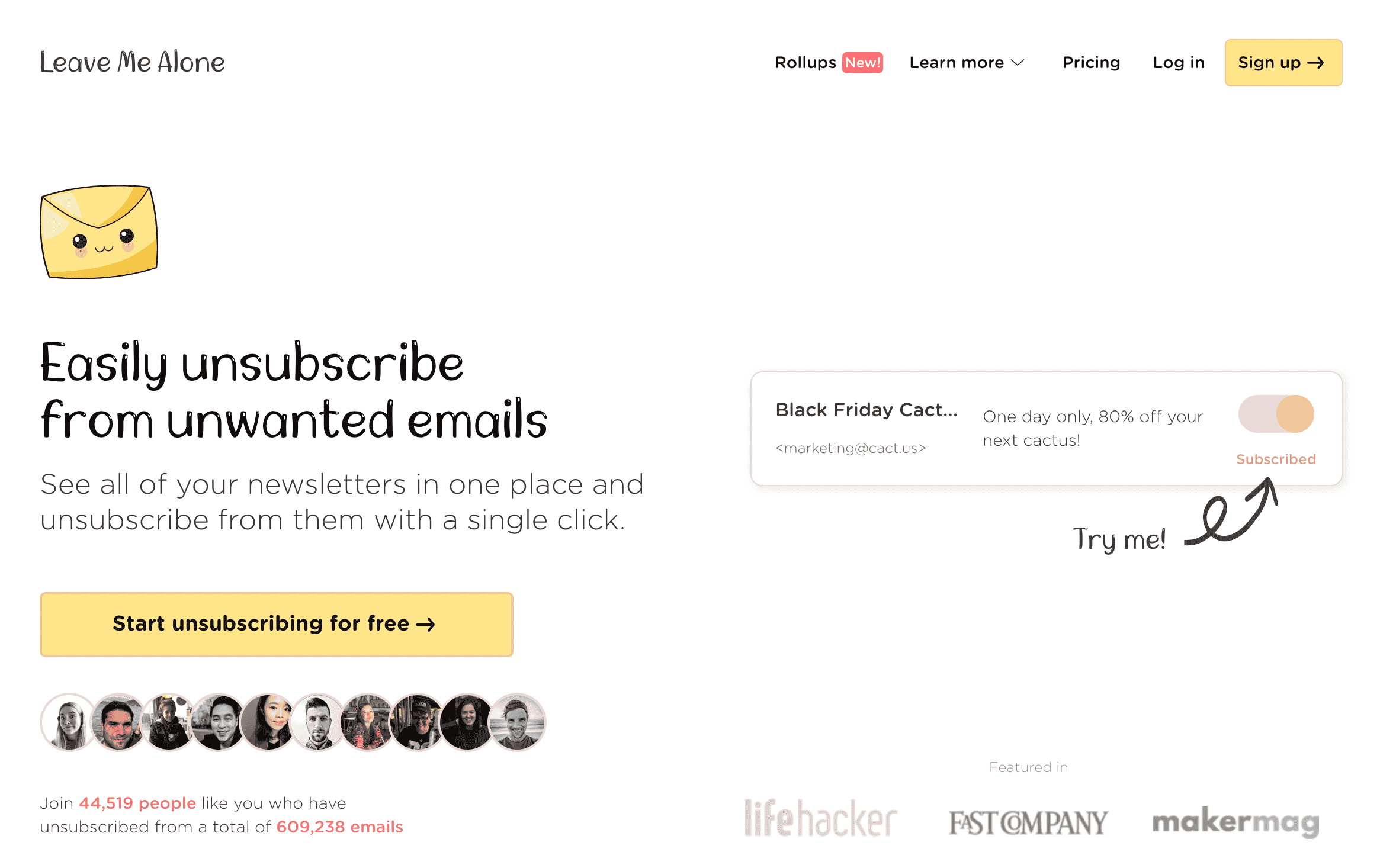 Leave Me Alone website